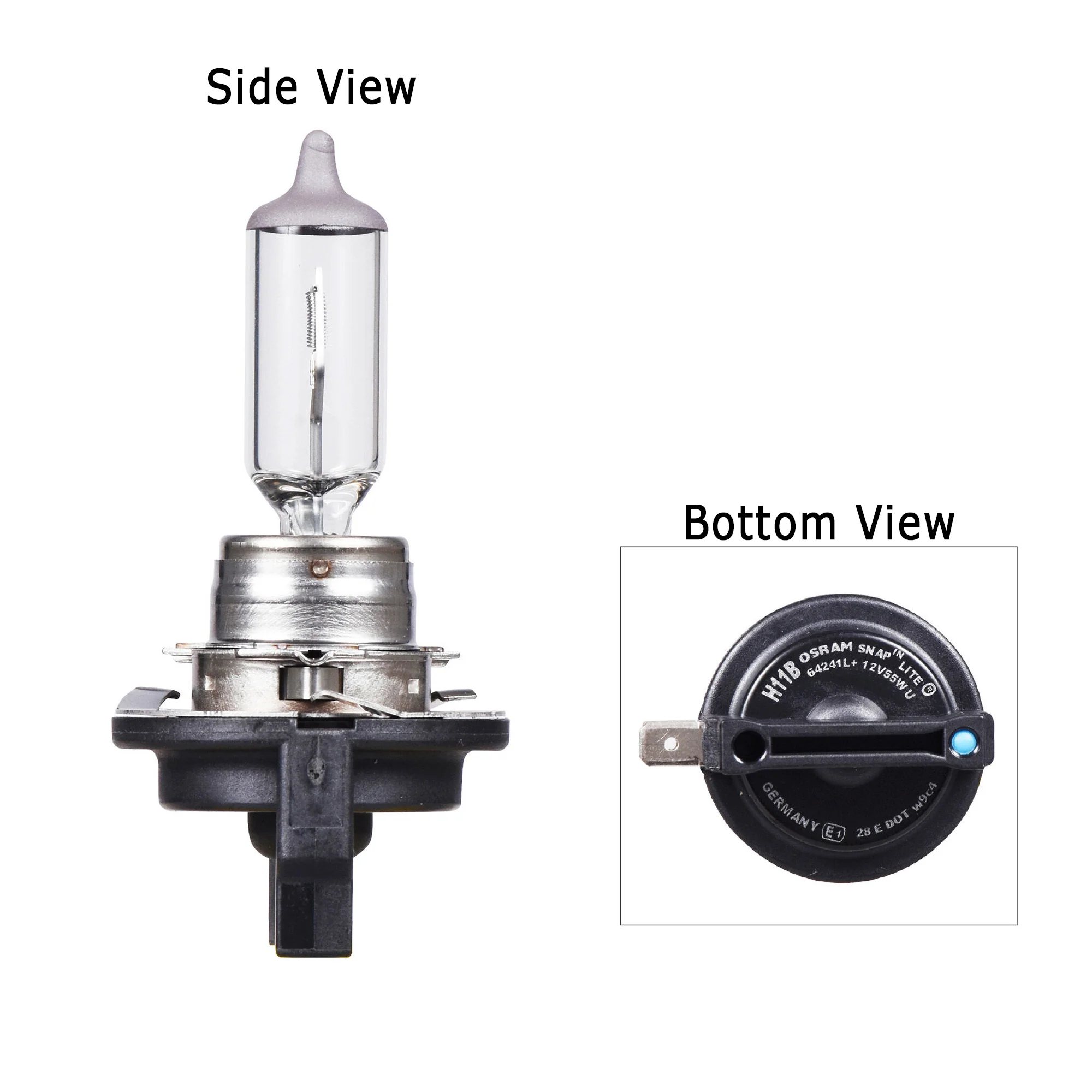 GE OEM H11B/BP - 12v 55w Halogen Capsule Headlight Bulb - Image 3