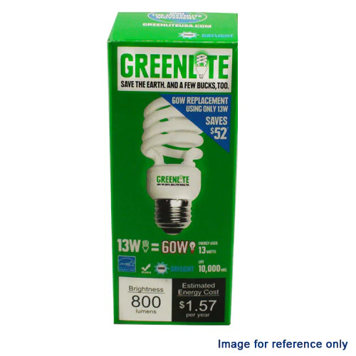 GREENLITE 13W 120V Compact Fluorescent Mini Twist Daylight Light Bulb - Image 4