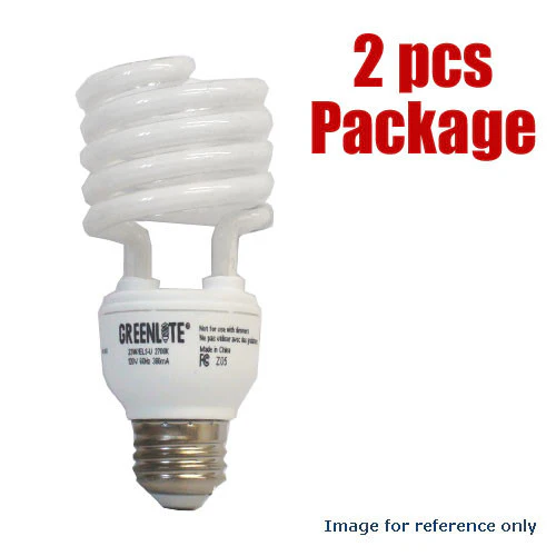 GREENLITE 23W 120V Mini Twist CFL Light Bulb (2 bulbs/ Pack) - Image 2