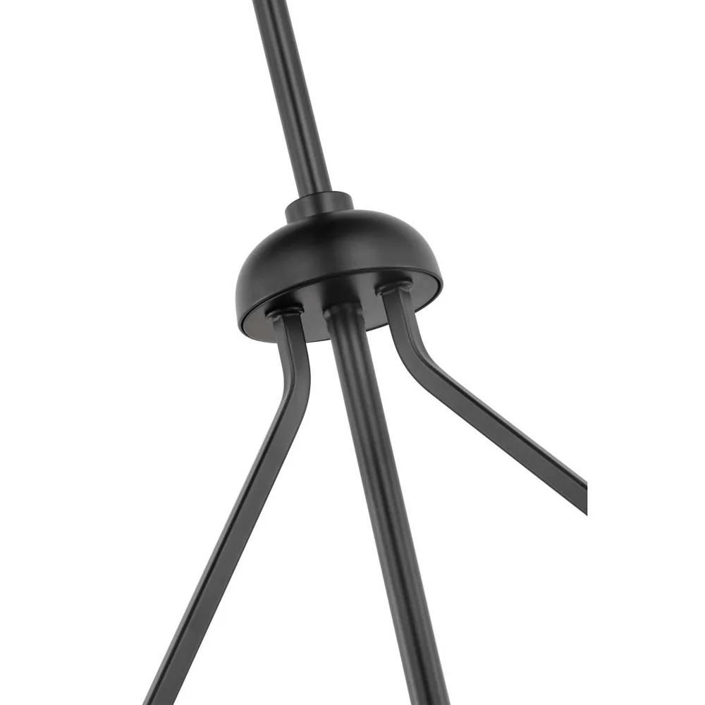 Halter 4-Light Pendant E26 Base 60w Matte Black Finish Natural Brass Metal Shade - Image 6