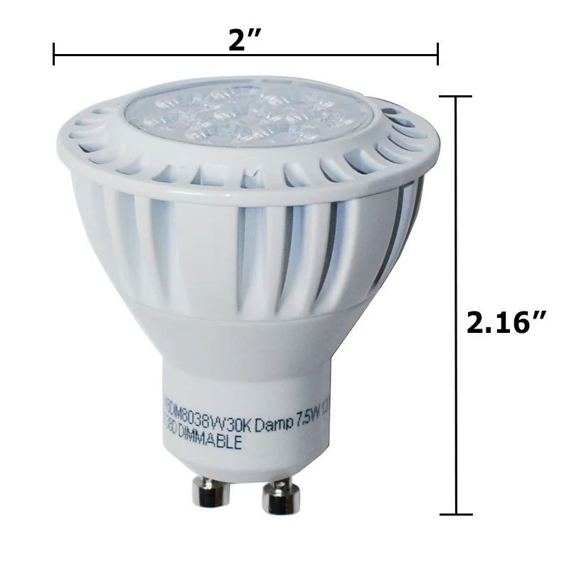 High Quality LED 7.5W GU10 MR16/PAR16 Daylight 550LM Flood Light Bulb - Image 2
