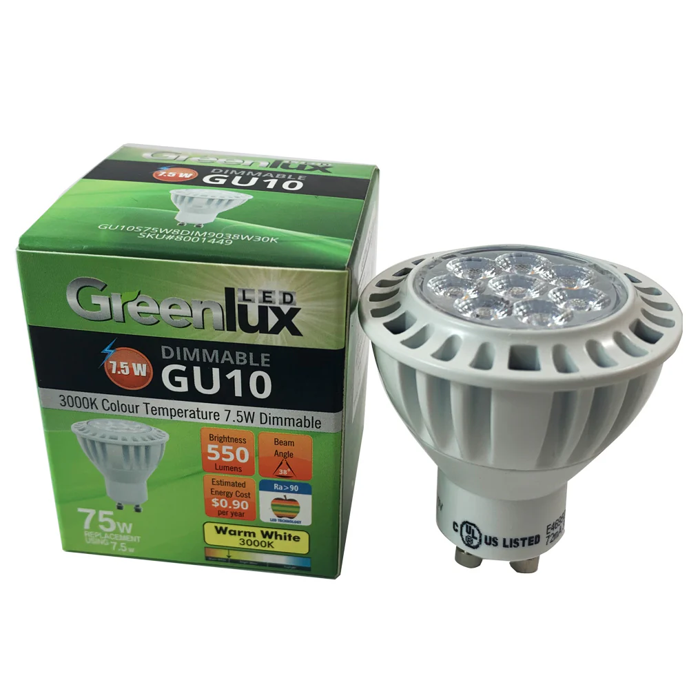 High Quality LED 7.5W GU10 MR16/PAR16 Warm White 550LM Flood Light Bulb - Image 2