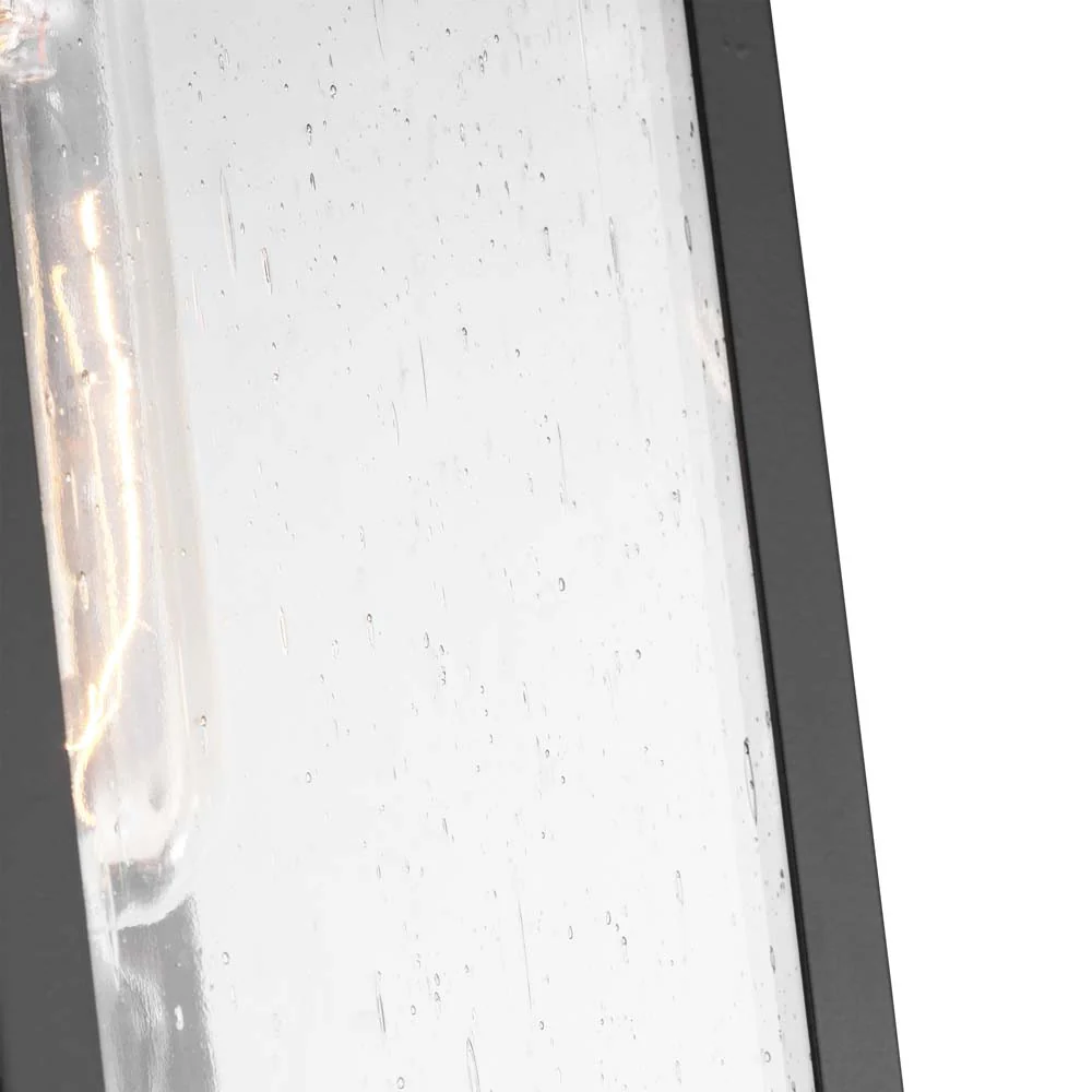 Homestead Small Wall Lantern Matte Black with Clear Seeded Glass - Image 4