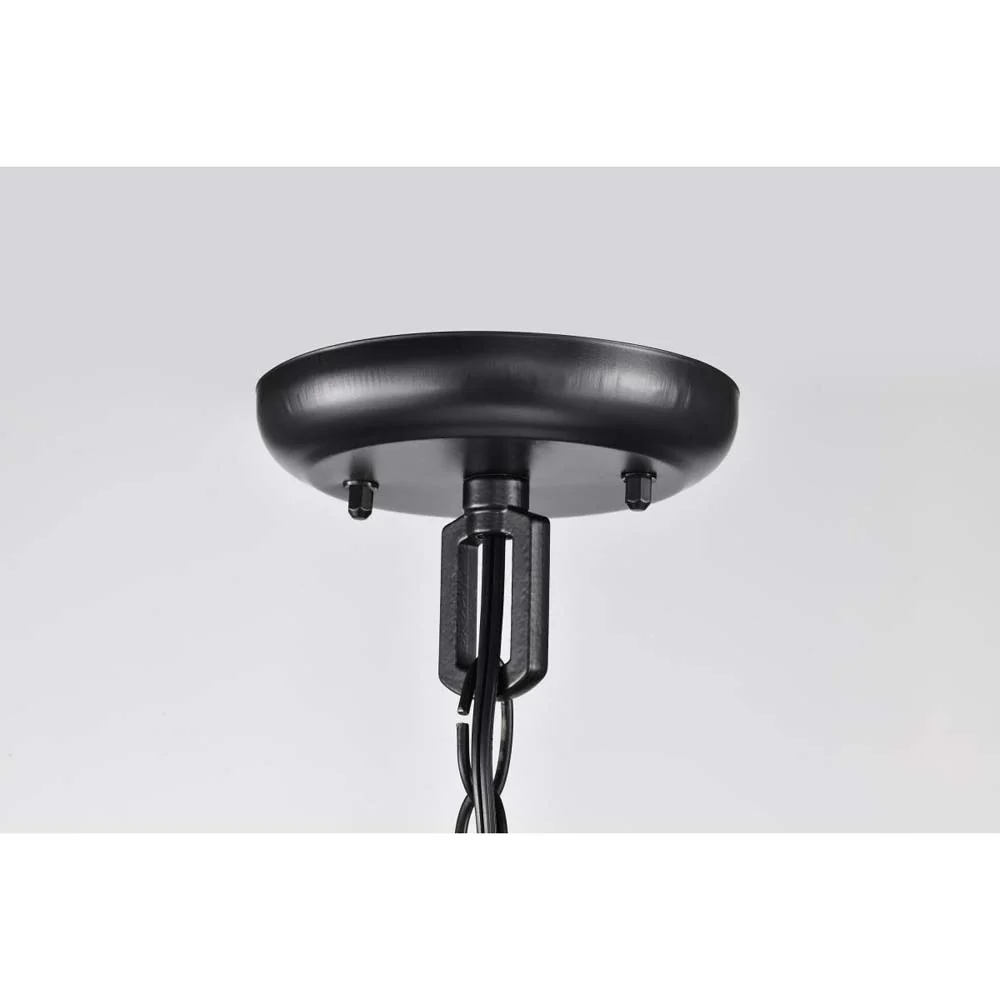 Hopkins Outdoor 12-in Hanging Lantern Matte Black Finish w/ Clear Glass - Image 4