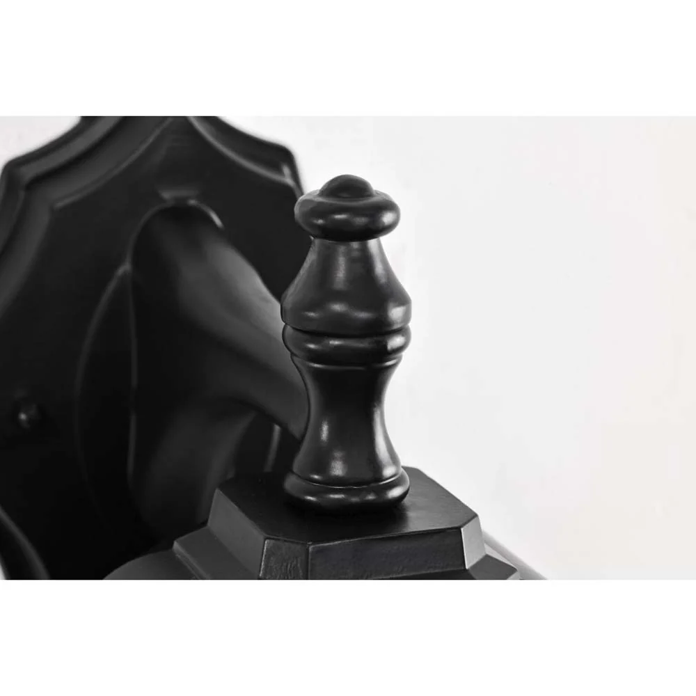 Hopkins Outdoor 12-in Small Wall Light Matte Black Finish w/ Clear Glass - Image 4