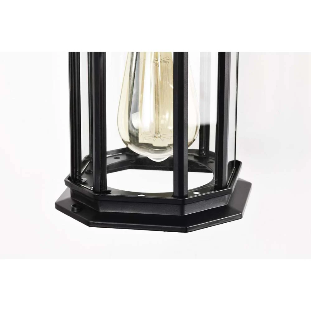 Hopkins Outdoor 12-in Small Wall Light Matte Black Finish w/ Clear Glass - Image 6