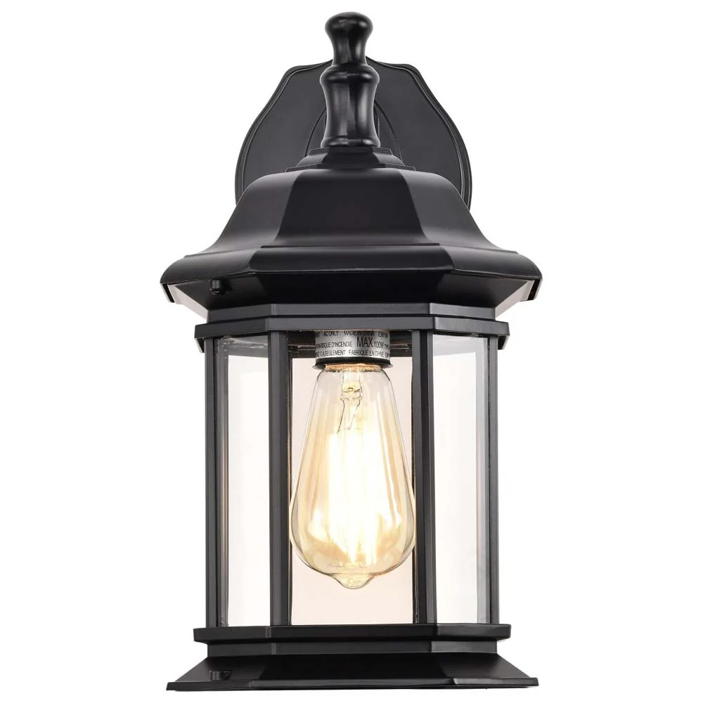 Hopkins Outdoor 13-in Large Wall Light Matte Black Finish w/ Clear Glass - Image 2