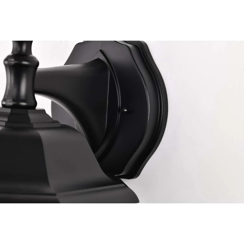 Hopkins Outdoor 13-in Large Wall Light Matte Black Finish w/ Clear Glass - Image 4