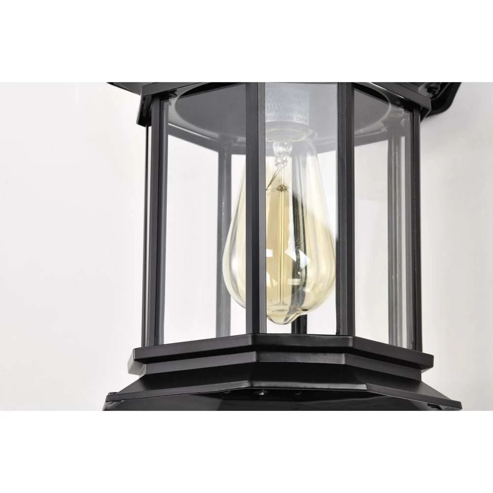 Hopkins Outdoor 13-in Large Wall Light Matte Black Finish w/ Clear Glass - Image 7