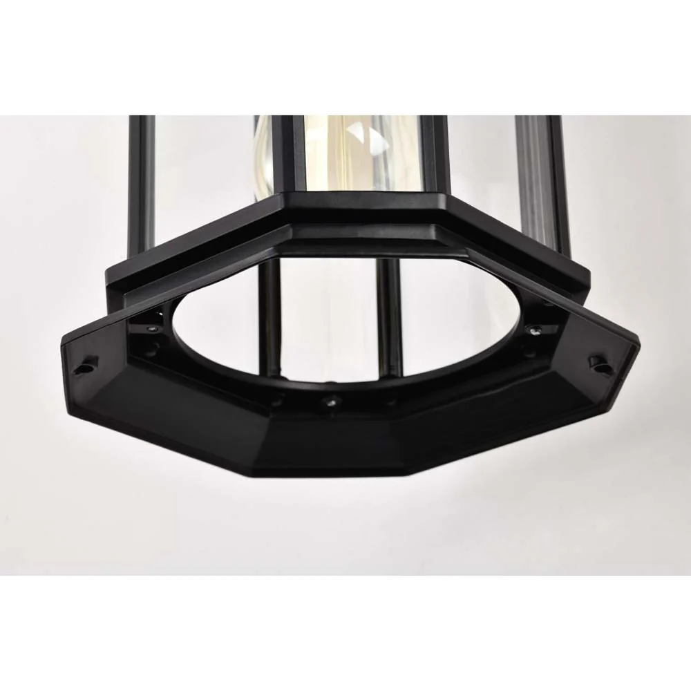 Hopkins Outdoor 13-in Large Wall Light Matte Black Finish w/ Clear Glass - Image 8