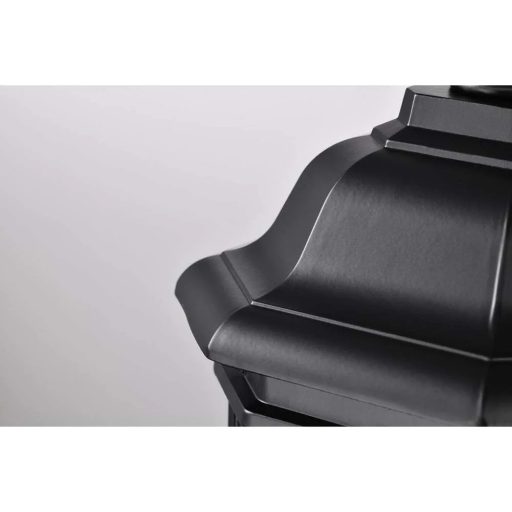 Hopkins Outdoor 16-in Small Post Light Lantern Matte Black Finish w/ Clear Glass - Image 5