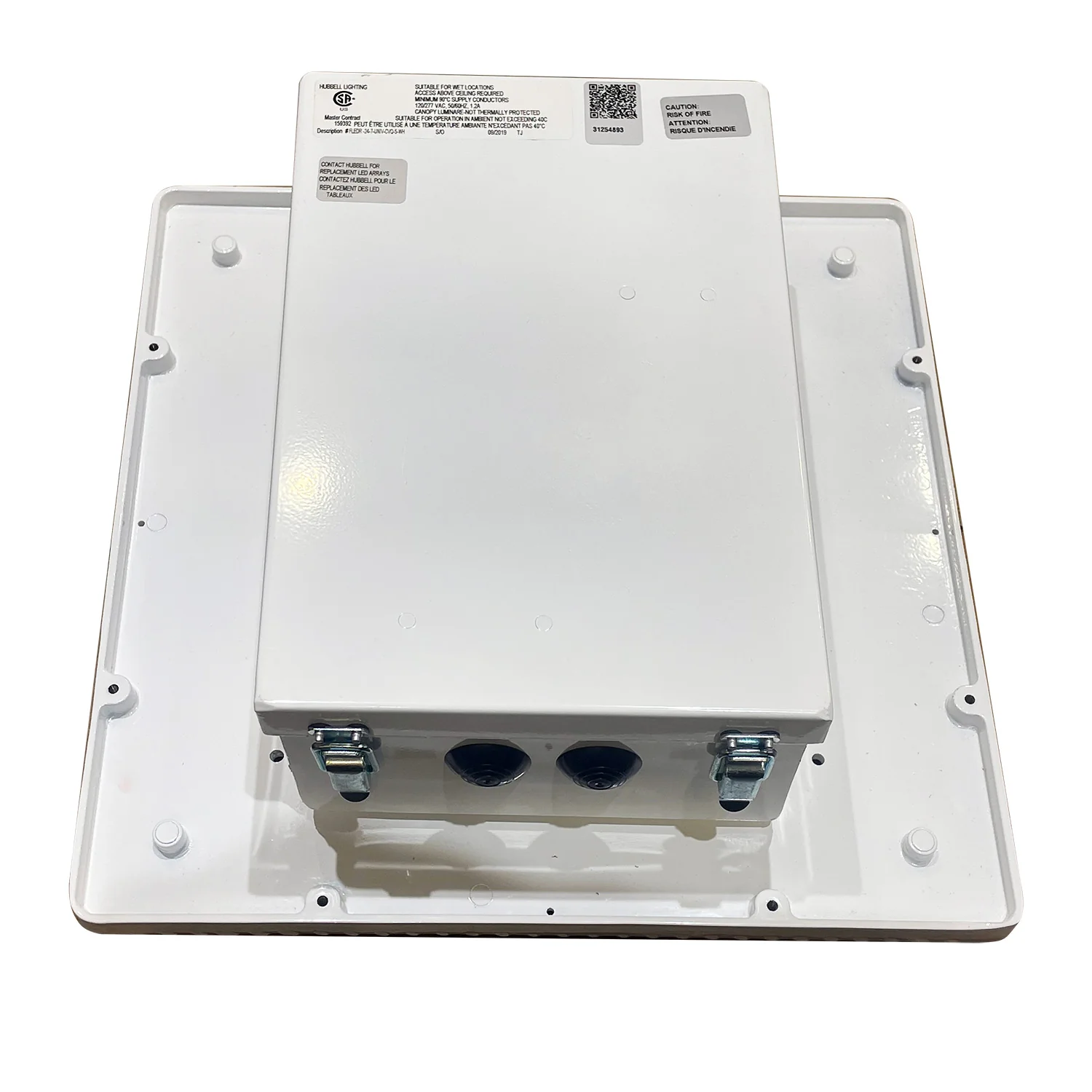 Hubbell LED Gas Station Canopy Light 60W 5000K 120–277V White Fixture - Image 3