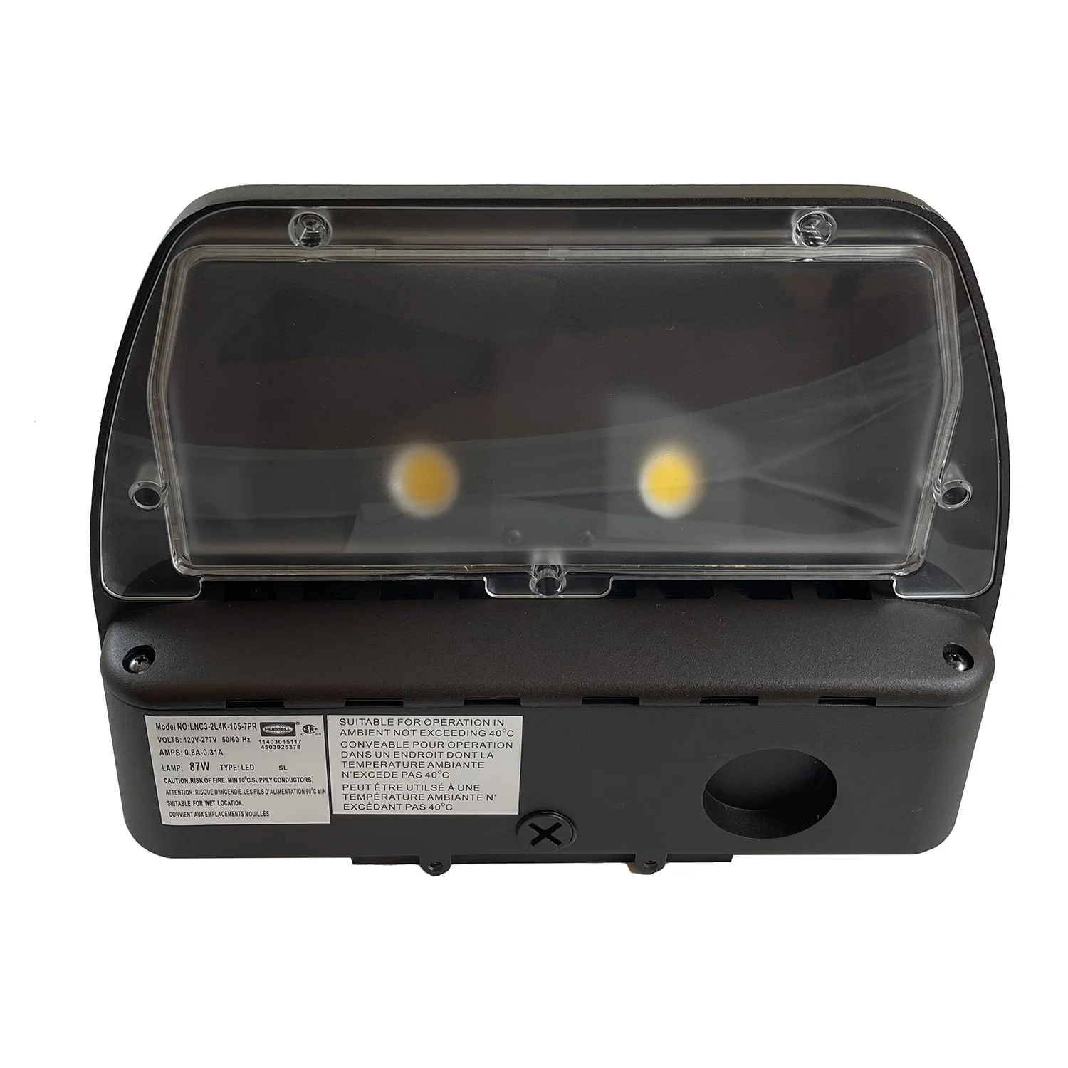 Hubbell LitePack LED Wall Pack 90W 4000K 7380Lm 7Pin PCR - 250W HID Replacement - Image 2