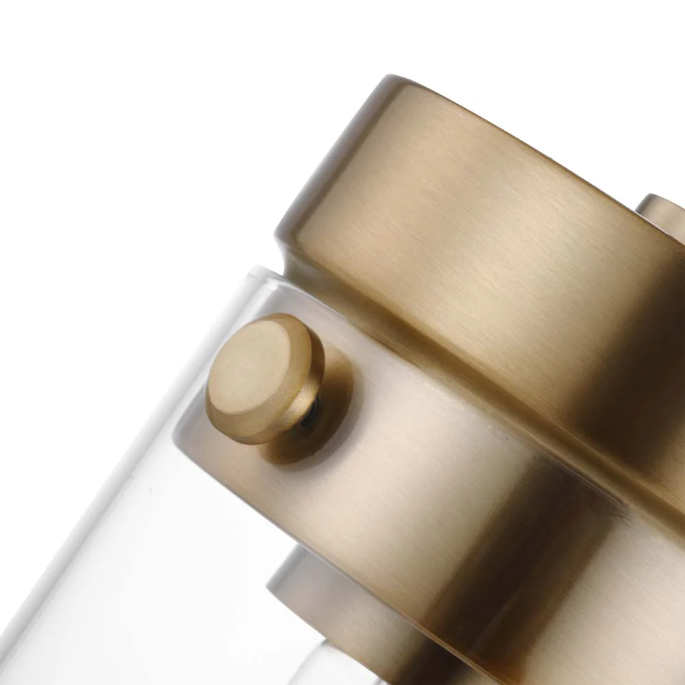Intersection 1-Light Mini Pendant Burnished Brass with Clear Glass - Image 4