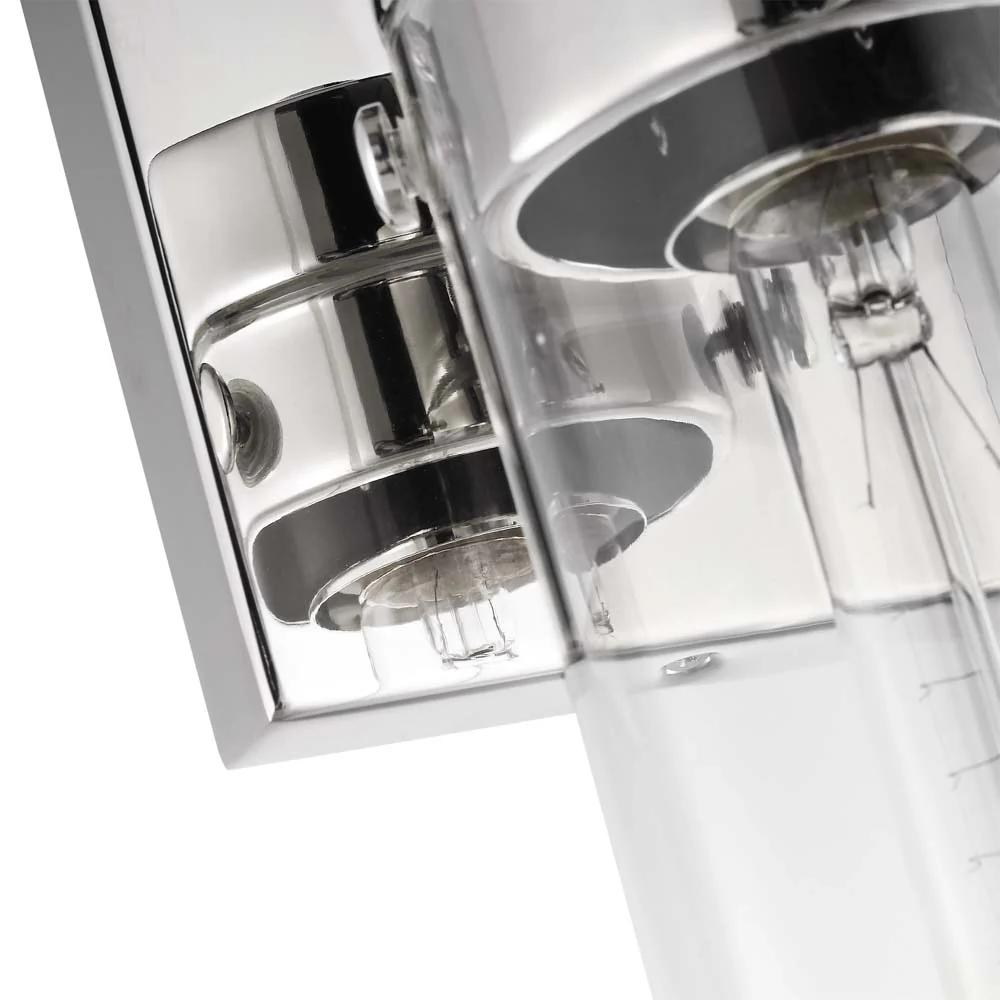 Intersection 1-Light Vanity Polished Nickel with Clear Glass - Image 4