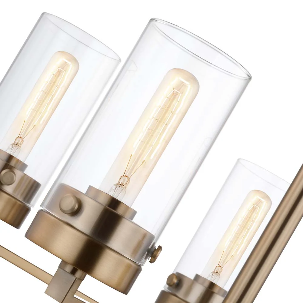 Intersection 5-Light Chandelier Burnished Brass with Clear Glass - Image 5