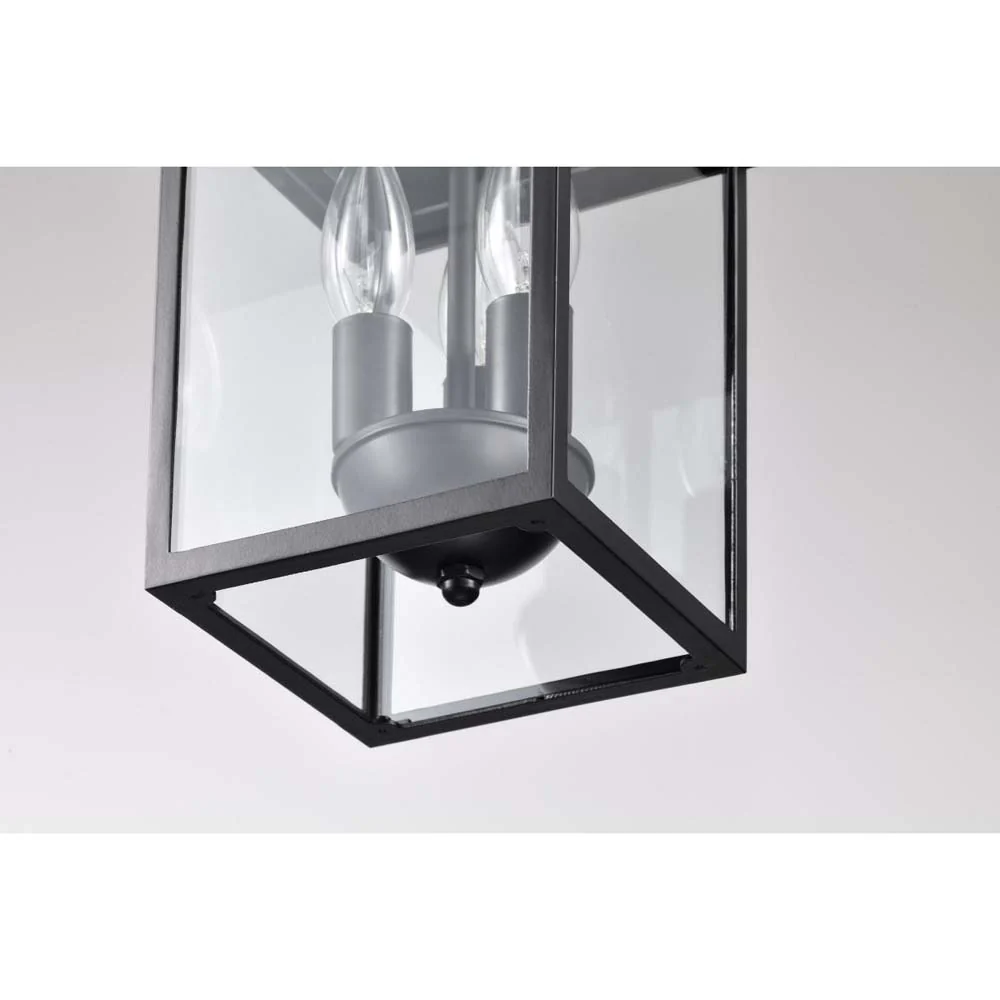 Jamesport Outdoor 11-in Hanging Light Matte Black w/ Clear Glass 120v - Image 6