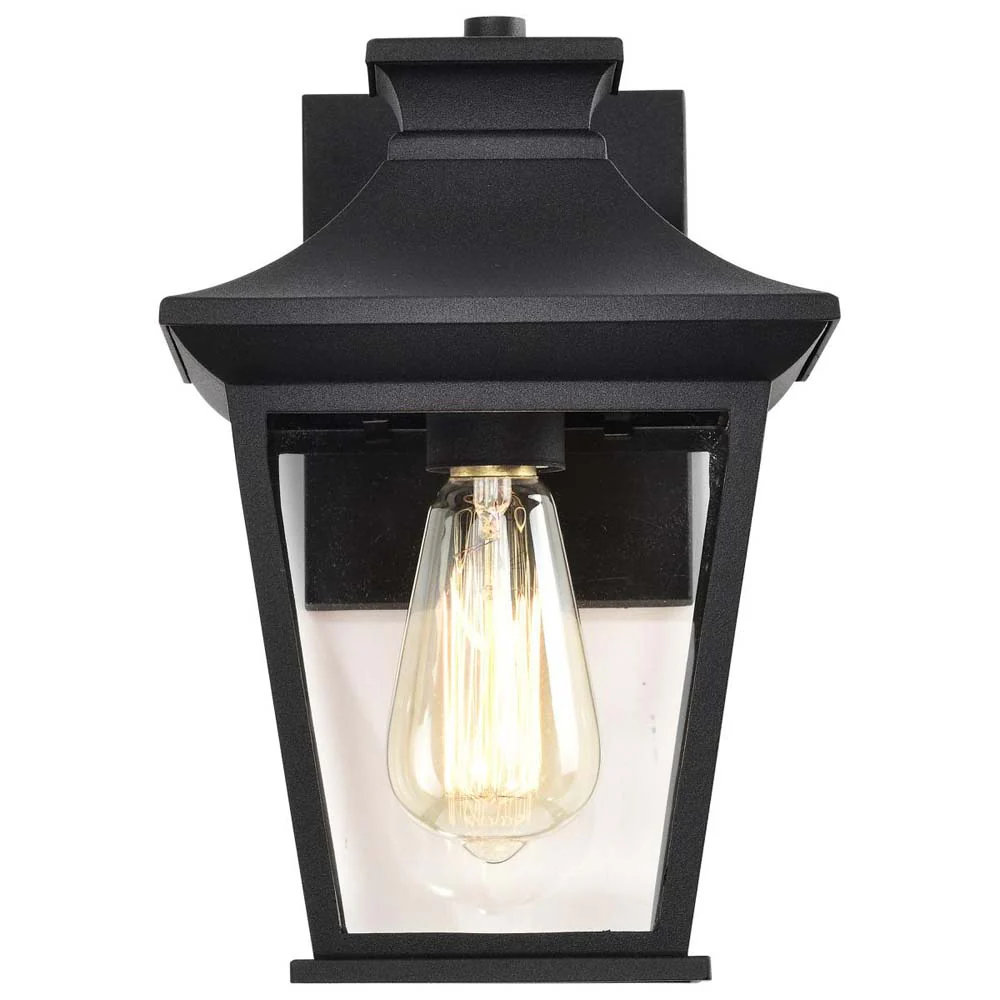 Jasper Outdoor 11-in Wall Light Matte Black Finish w/ Clear Glass 120v - Image 2