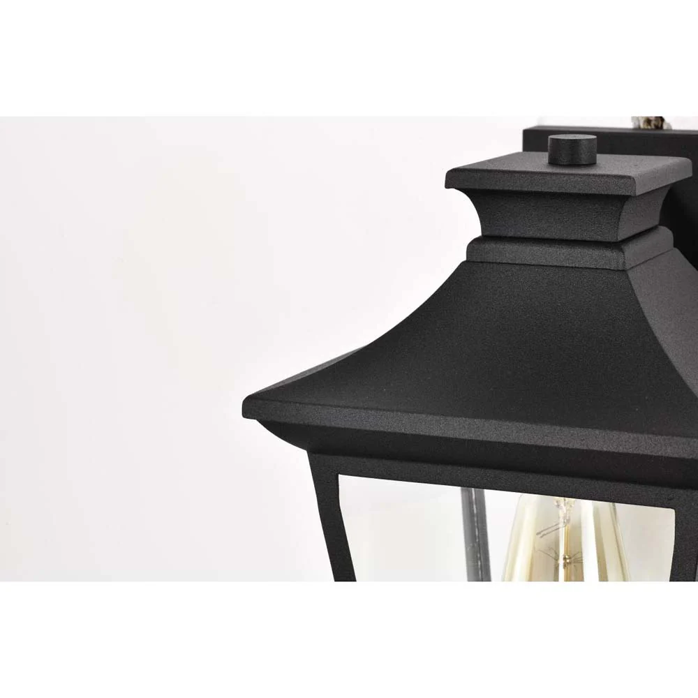 Jasper Outdoor 11-in Wall Light Matte Black Finish w/ Clear Glass 120v - Image 7