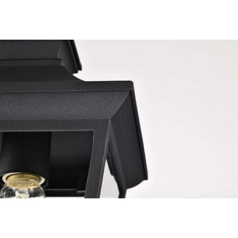 Jasper Outdoor 12-in Hanging Light Matte Black Finish w/ Clear Glass - Image 4
