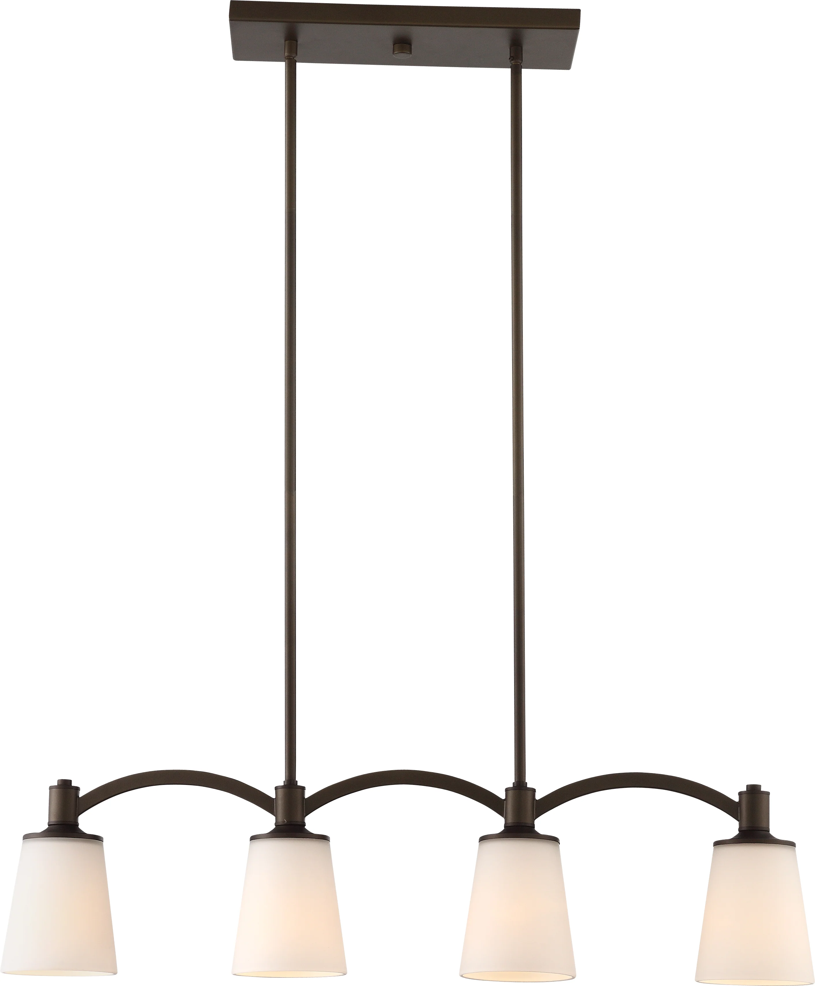 Laguna 4-Light Trestles Mounted Trestle Light Fixture in Forest Bronze Finish