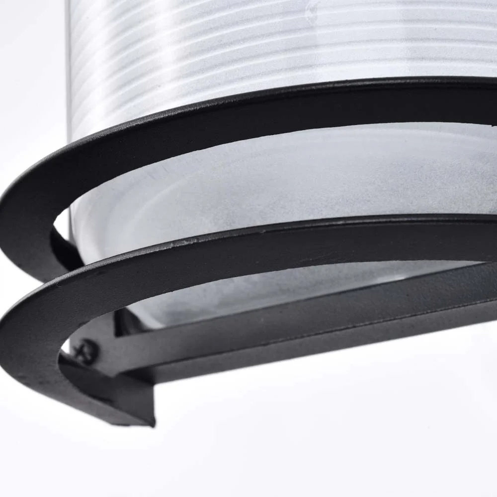 LED Rectangular Bulk Head Fixture Black Finish w/ White Glass - Image 5