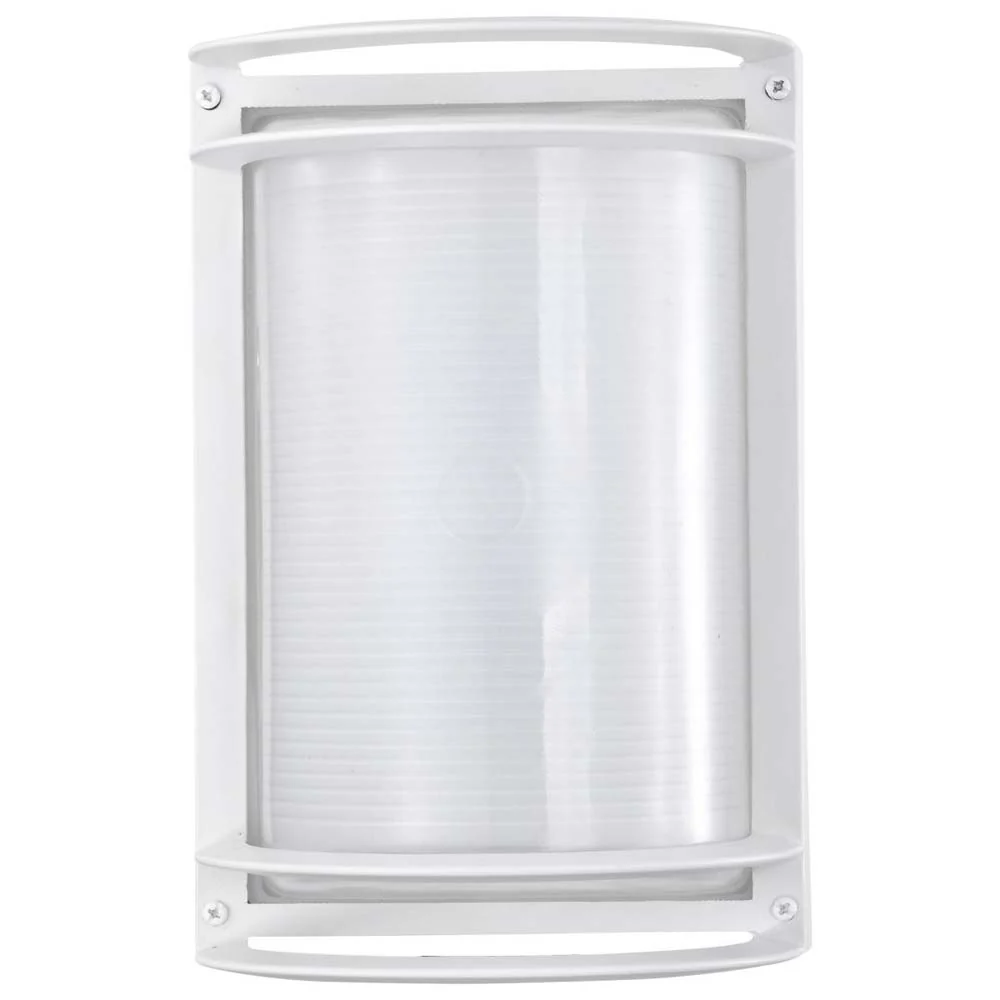 LED Rectangular Bulk Head Fixture White Finish w/ White Glass - Image 3