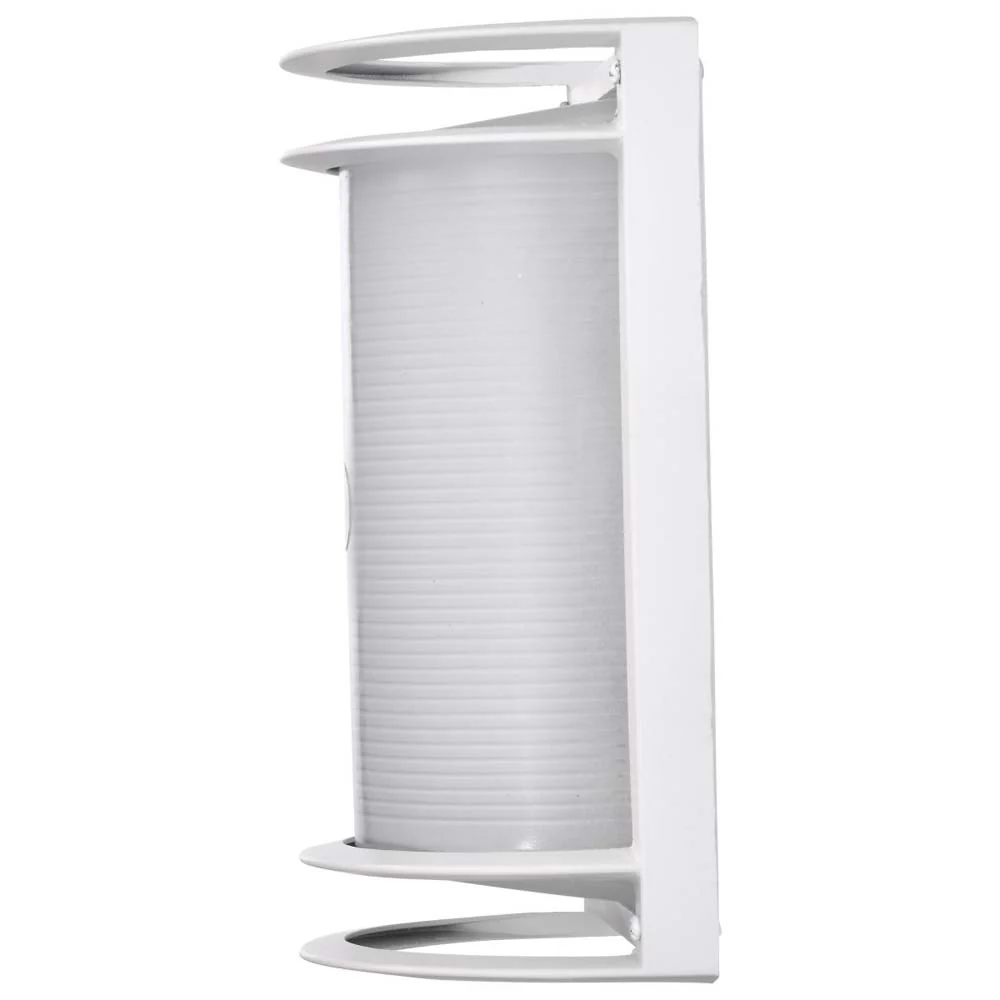 LED Rectangular Bulk Head Fixture White Finish w/ White Glass - Image 5
