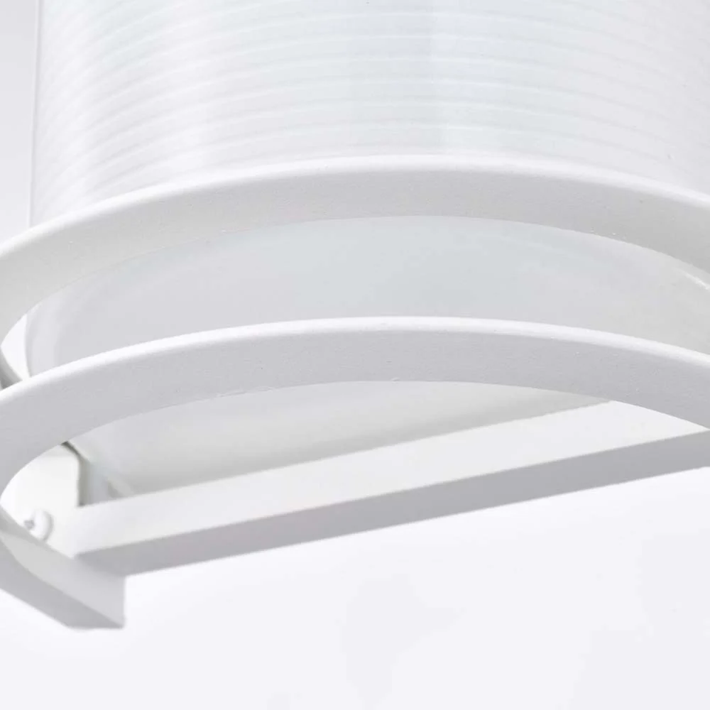 LED Rectangular Bulk Head Fixture White Finish w/ White Glass - Image 8