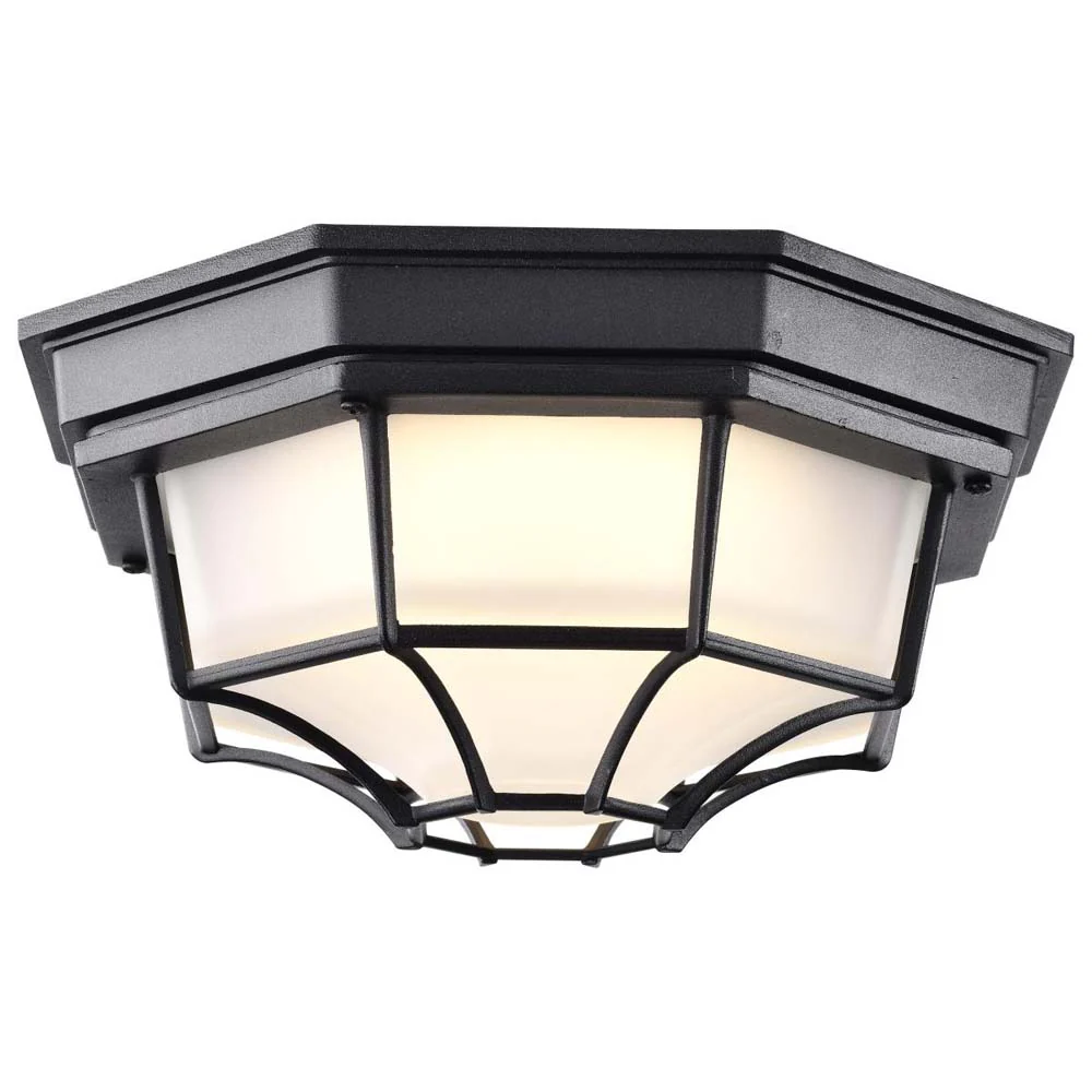 LED Spider Cage Fixture Black Finish w/ Frosted Glass - Image 4