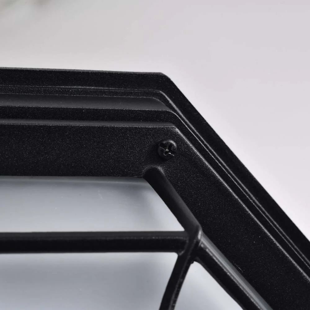 LED Spider Cage Fixture Black Finish w/ Frosted Glass - Image 6