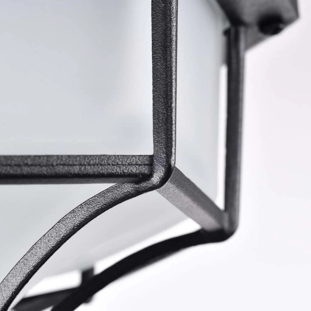LED Spider Cage Fixture Black Finish w/ Frosted Glass - Image 8