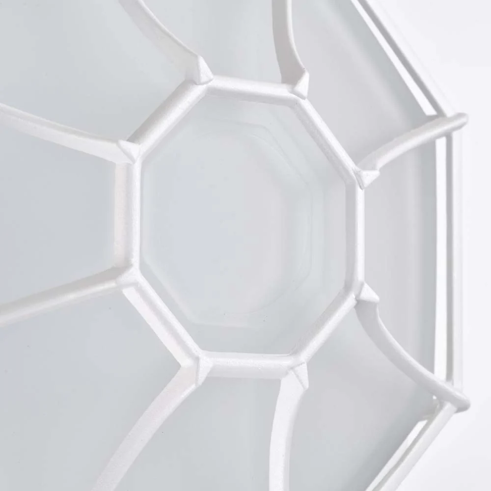 LED Spider Cage Fixture White Finish w/ Frosted Glass - Image 7