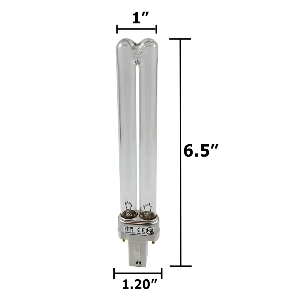 Light Sources LTC9W/G23 Germicidal UV Replacement bulb - Ushio OEM bulb - Image 2