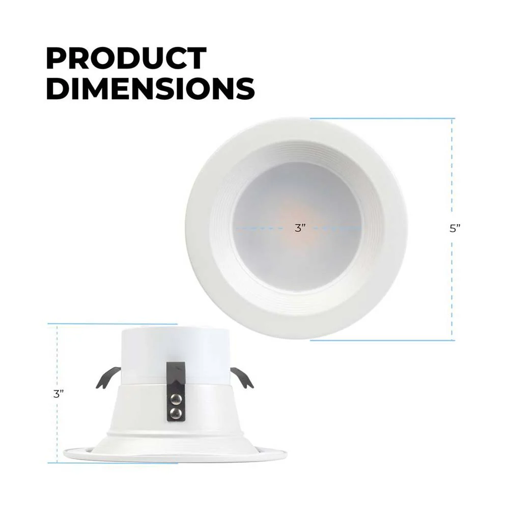 4-in LED Retrofit Downlight CCT Select Round Fixture - Image 4