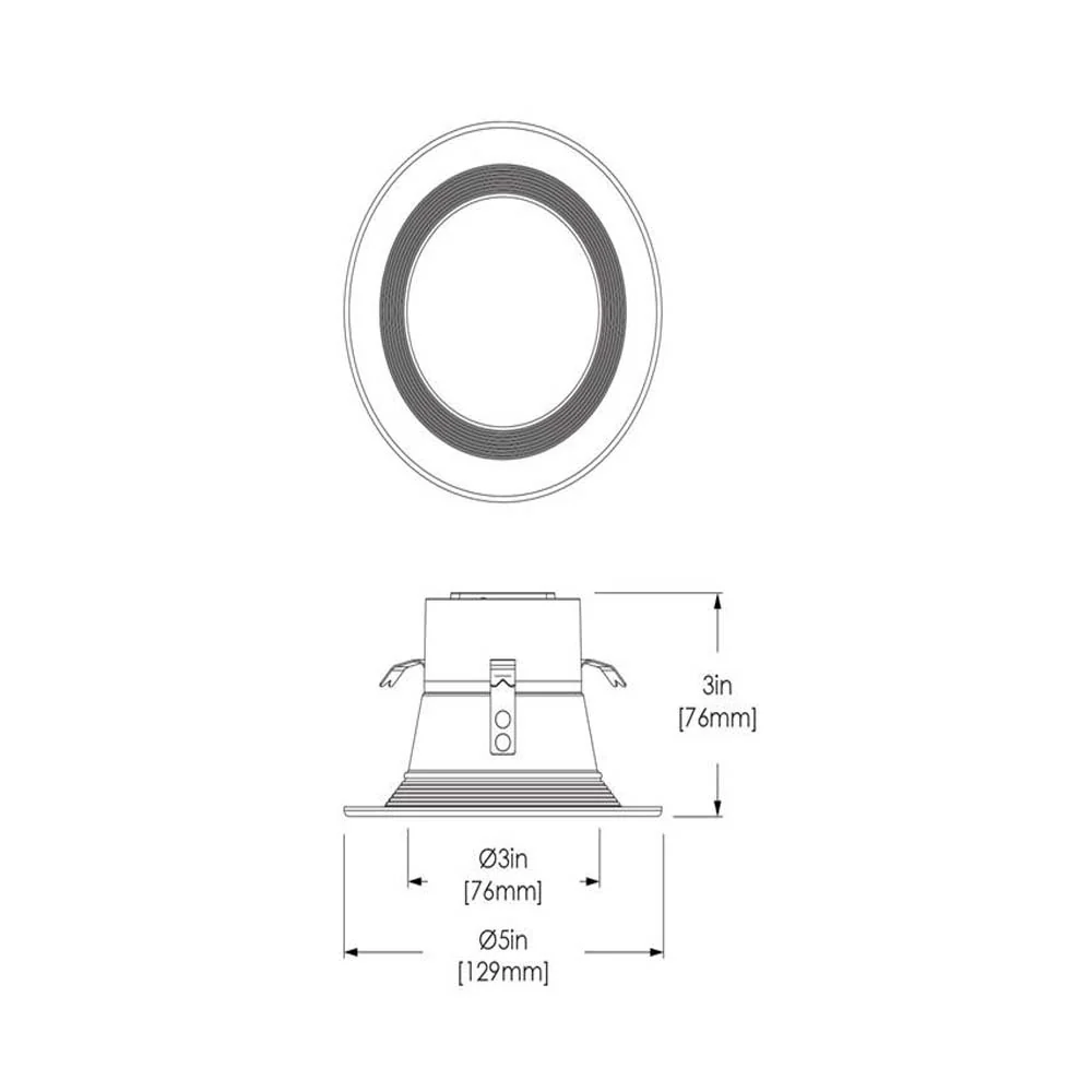 4-in LED Retrofit Downlight CCT Select Round Fixture - Image 5
