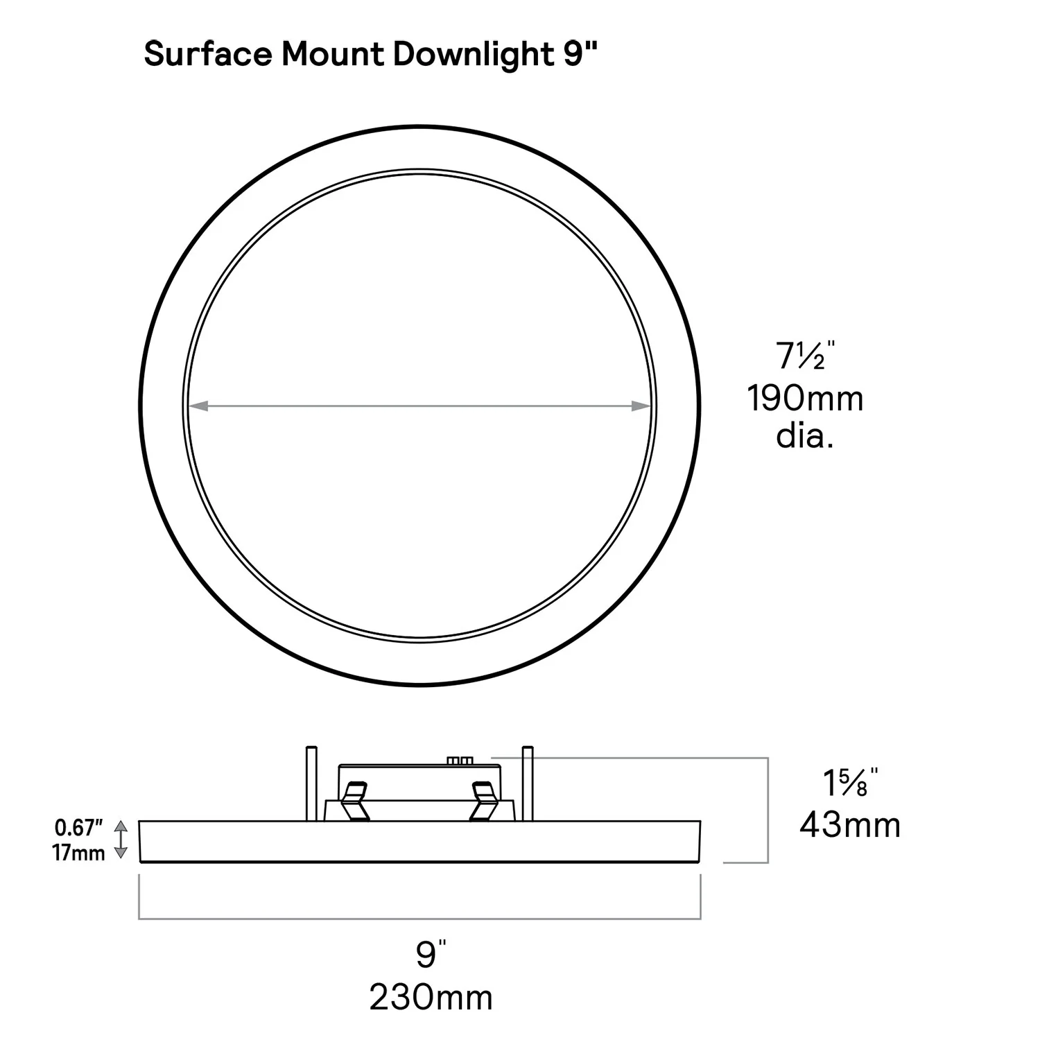 Lightolier 9-in UNV Round LED Surface Mount Downlight Lumen & 5CCT Selectable - Image 4