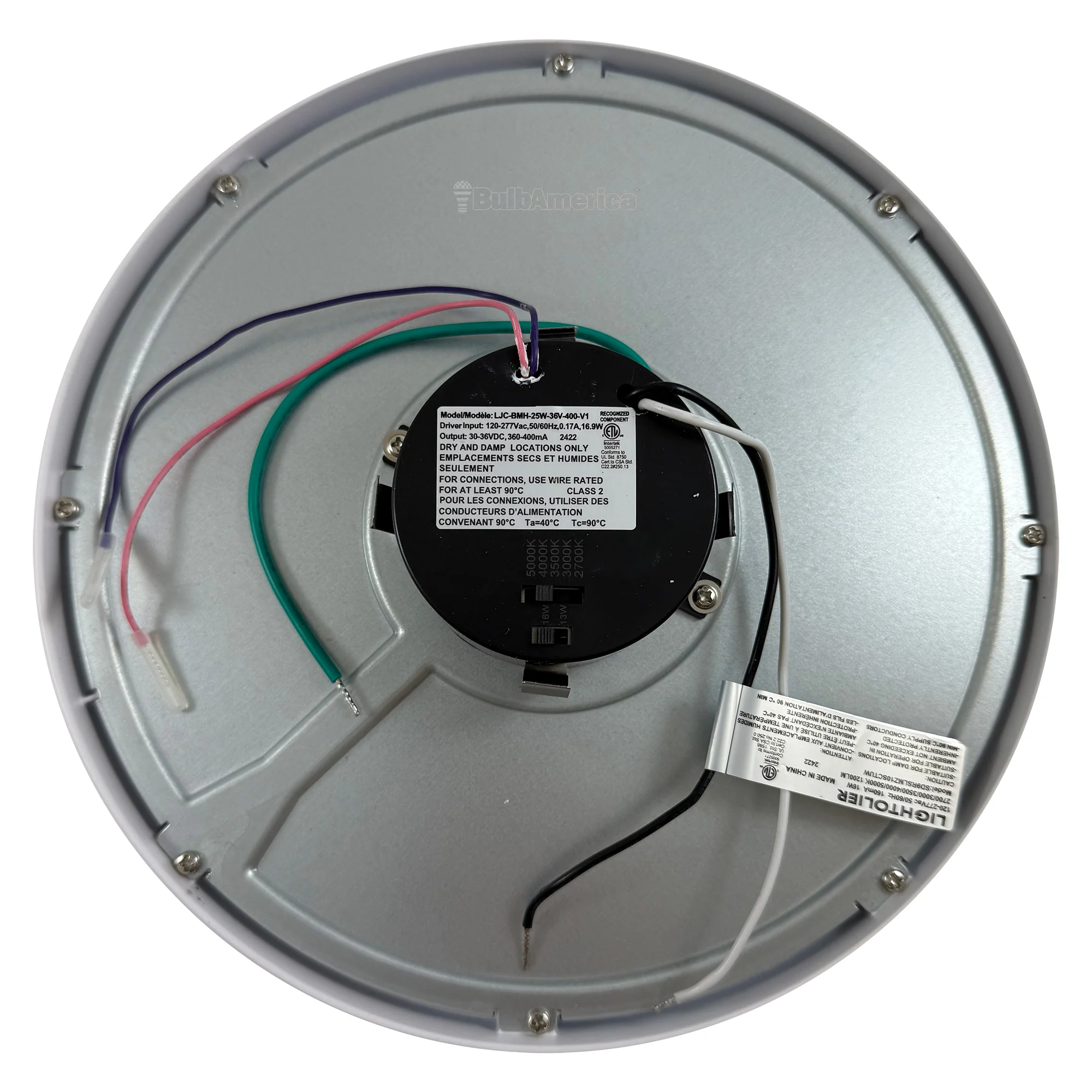 Lightolier 9-in UNV Round LED Surface Mount Downlight Lumen & 5CCT Selectable - Image 5