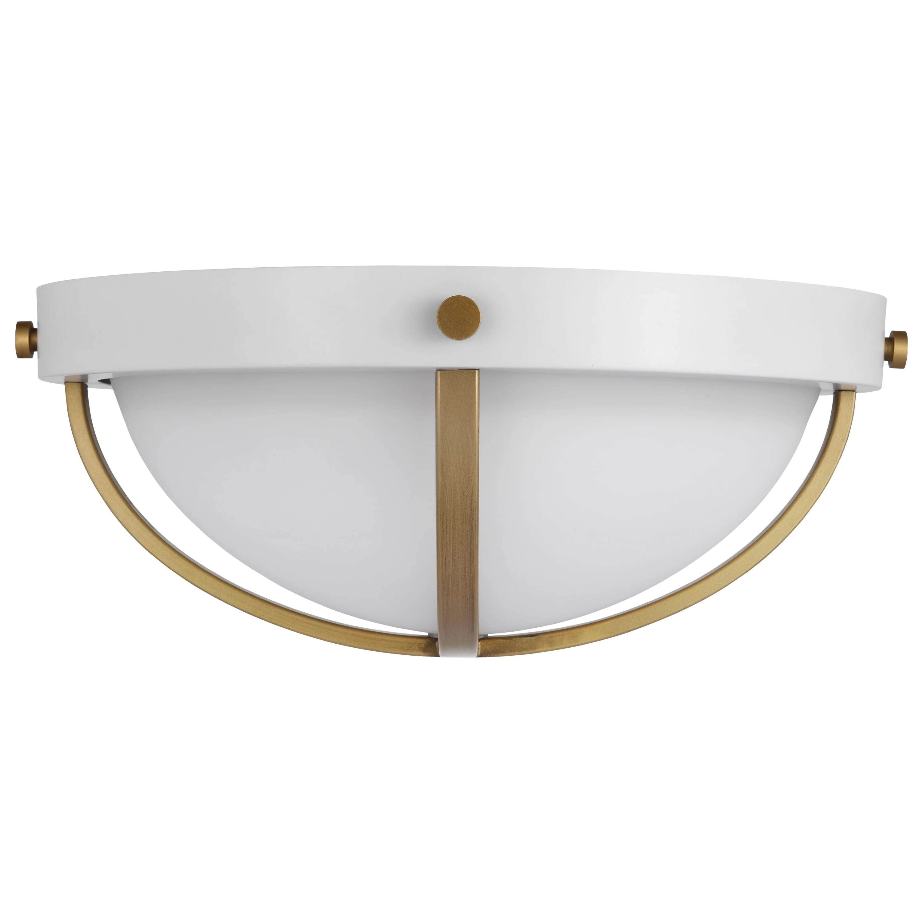 Lincoln 60w 2-Light Large Flush Mount Opal Glass E26 Base Matte White Finish - Image 2