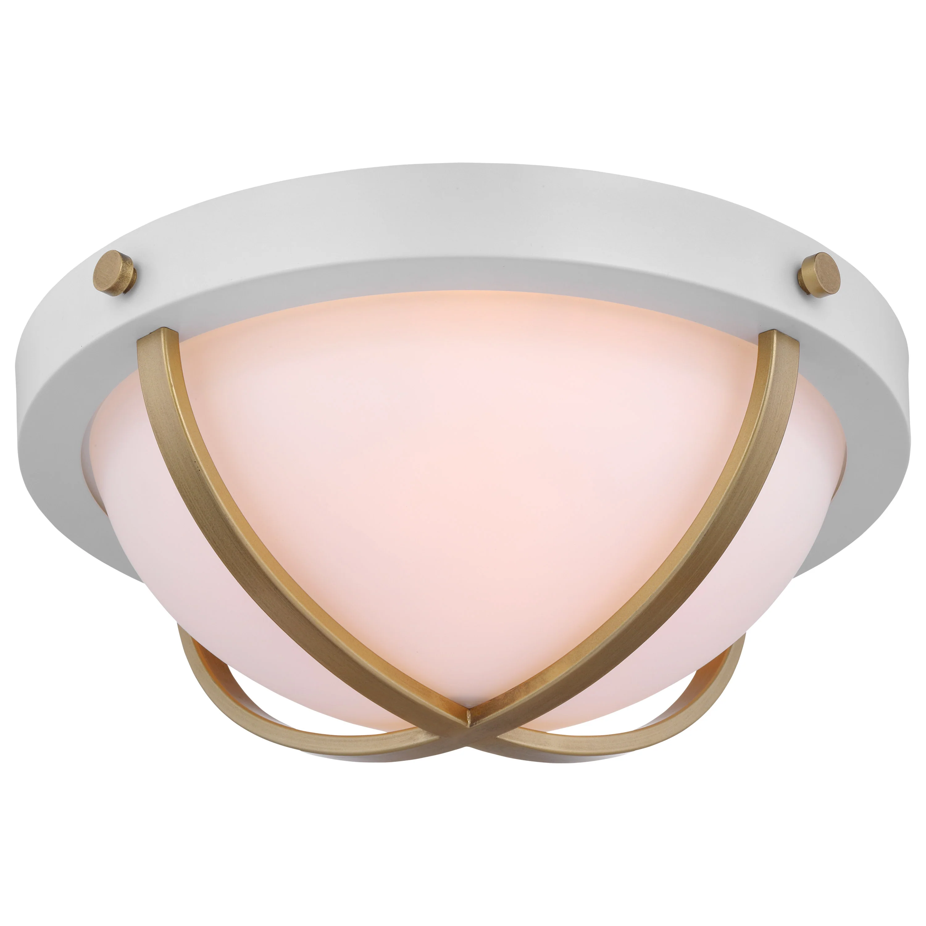 Lincoln 60w 2-Light Large Flush Mount Opal Glass E26 Base Matte White Finish - Image 3