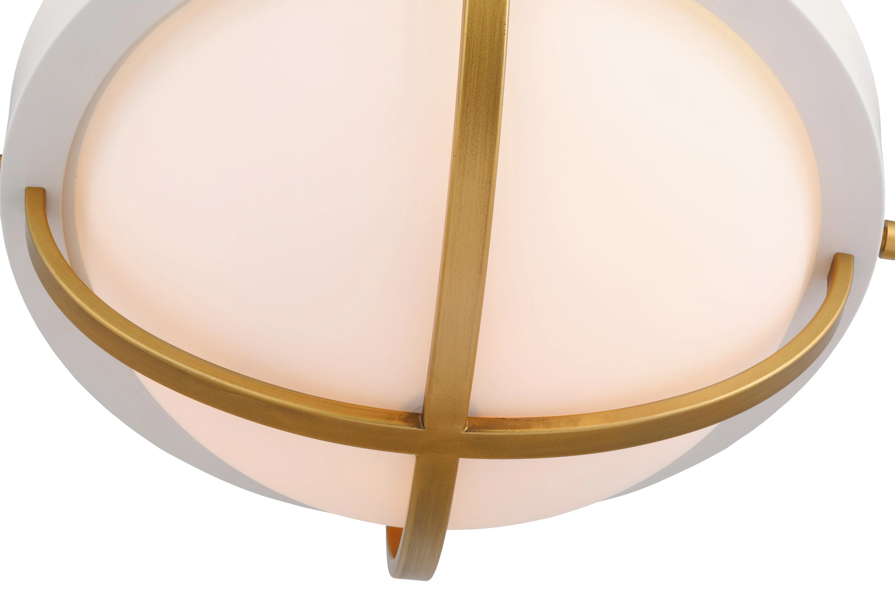 Lincoln 60w 2-Light Large Flush Mount Opal Glass E26 Base Matte White Finish - Image 5