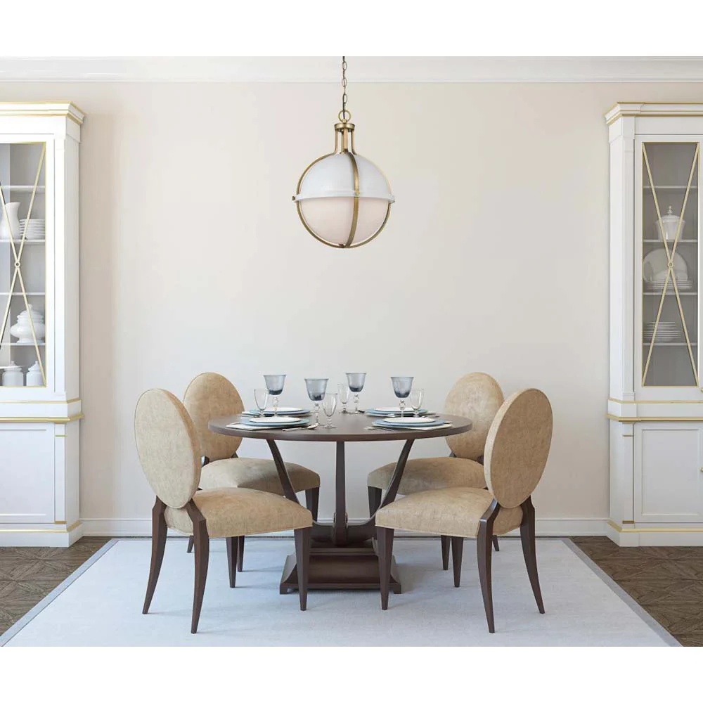 Lincoln Large Pendant E26 Base 60w Matte White Finish White Opal Glass - Image 7