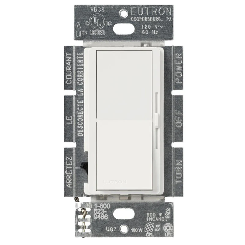 Lutron Diva 150-Watt Single-Pole/3-Way for CFL-LED Dimmer Light Bulbs - White