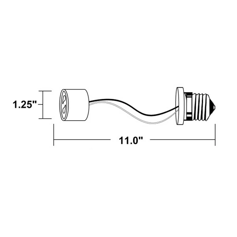 Male Medium Base to Female GU10 Socket String Whip - Image 2