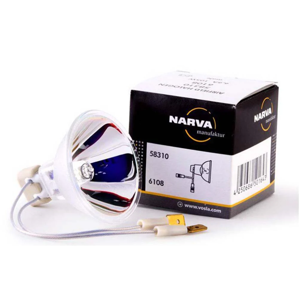 Narva 58310 - 6108 - 64339C - 105W 6.6A Flat Male Connectors Aviation Bulb - Image 4