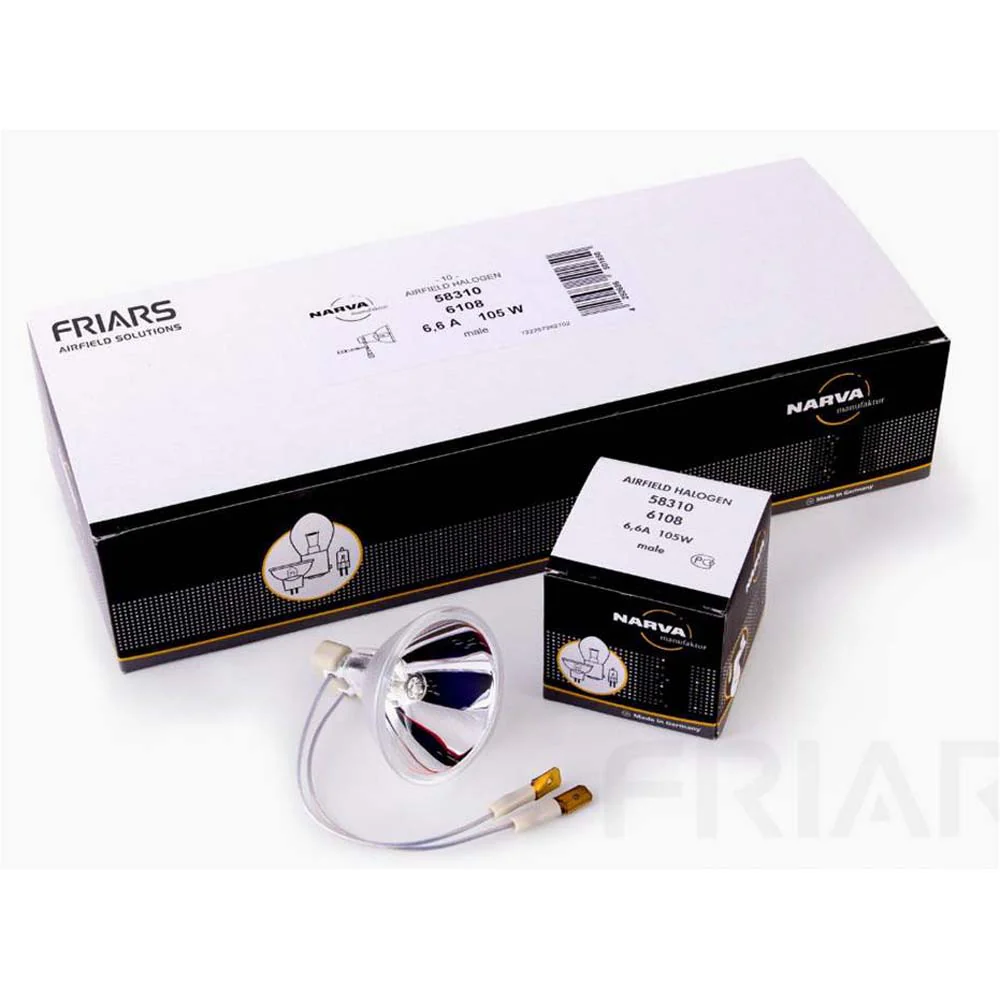 Narva 58310 - 6108 - 64339C - 105W 6.6A Flat Male Connectors Aviation Bulb - Image 5