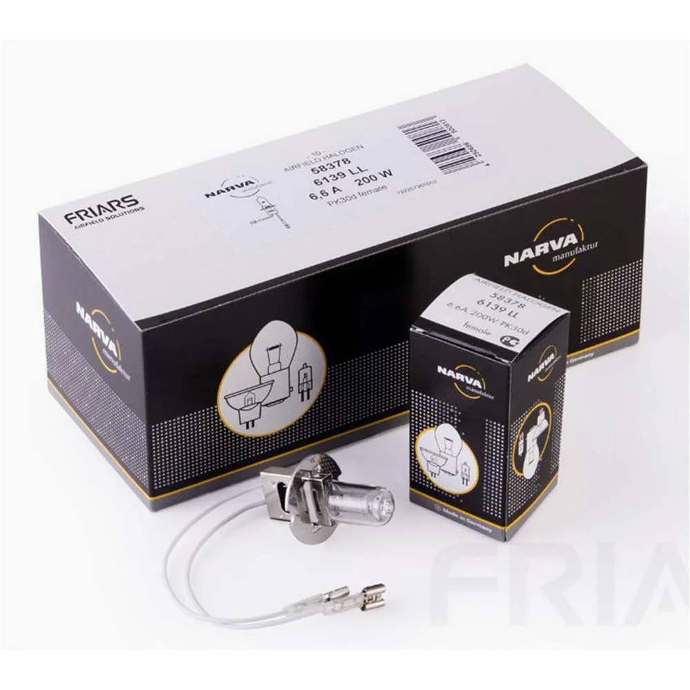 Narva 58378 6139 LL 6.6A 200W PK30d Female Connector Aircraft Bulb - Image 5