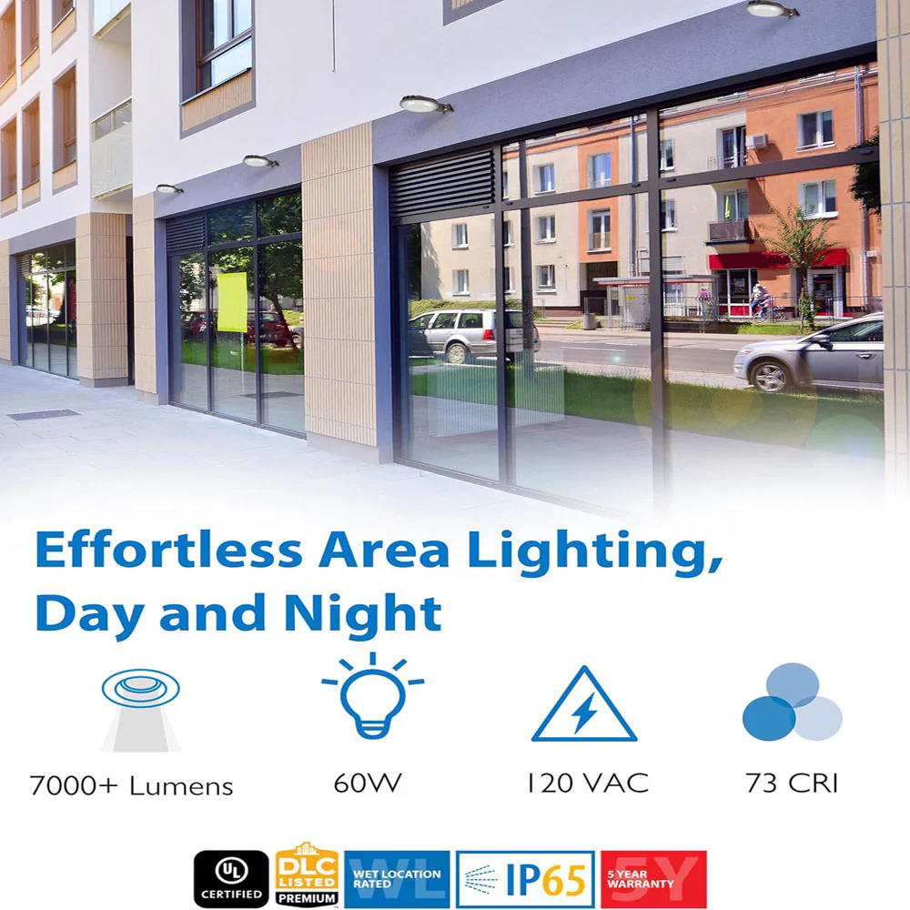 NICOR 10-inch Compact LED Canopy Light with Photocell - Image 3