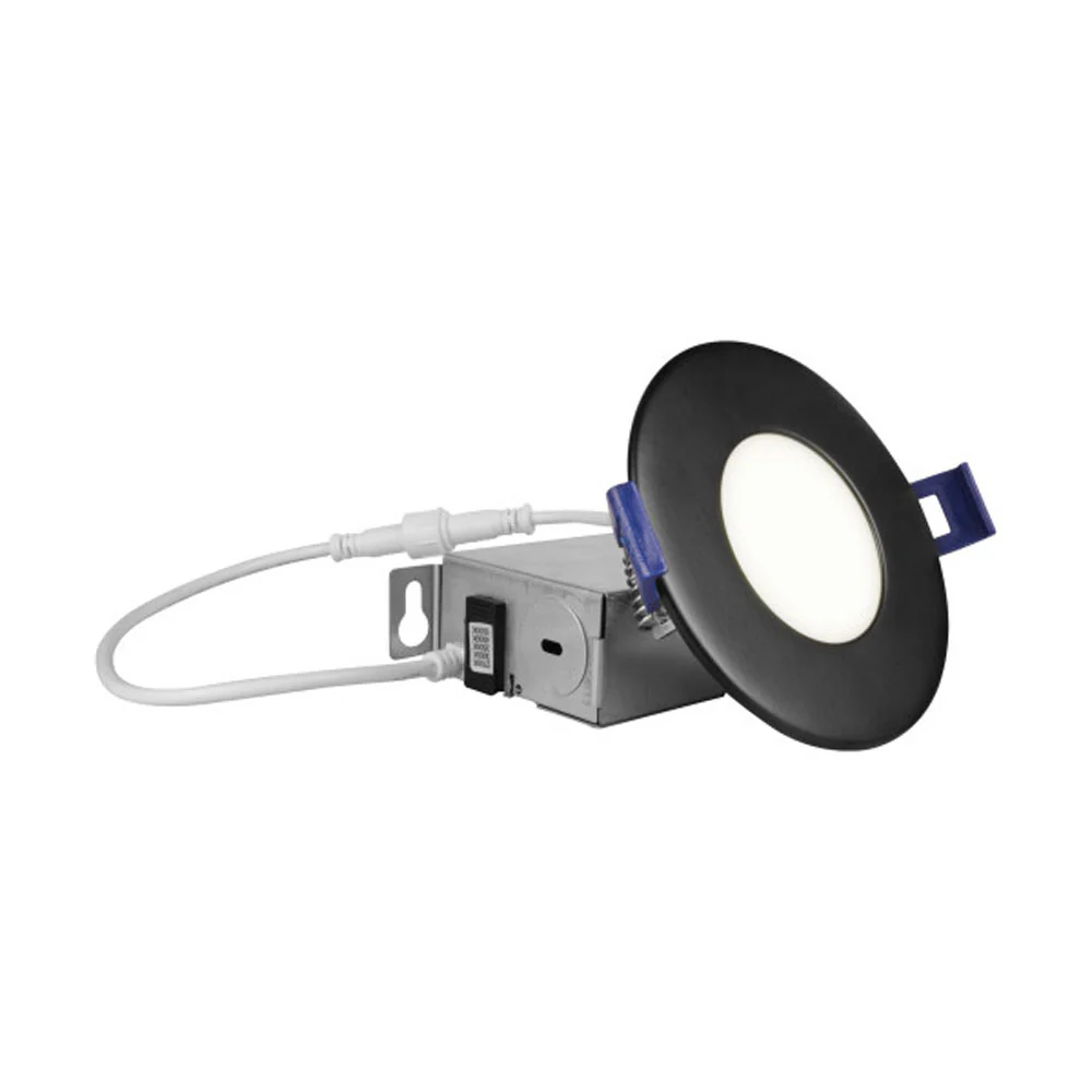 NICOR 3-in 8w Black LED Downlight Kit CCT Selectable