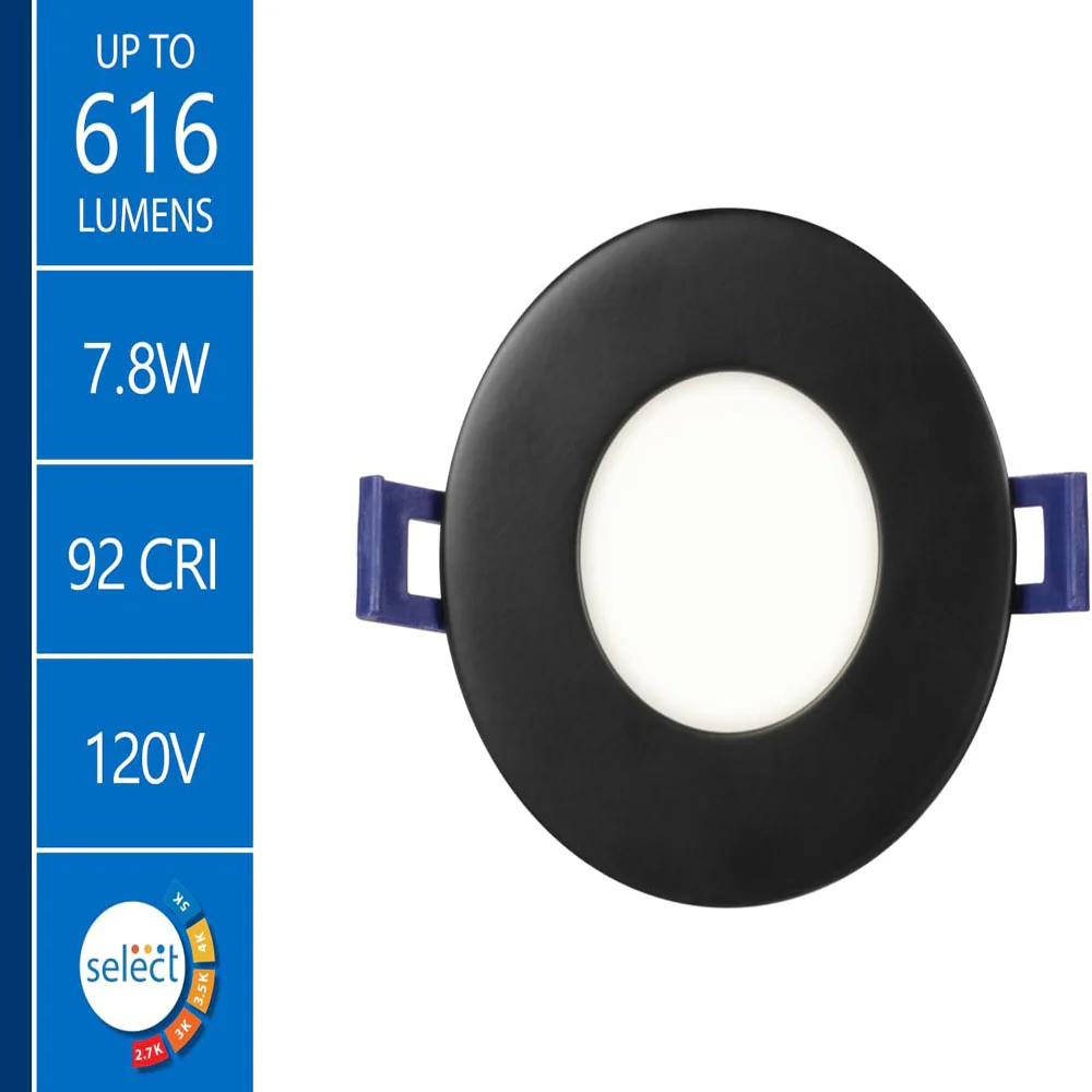 NICOR 3-in 8w Black LED Downlight Kit CCT Selectable - Image 2